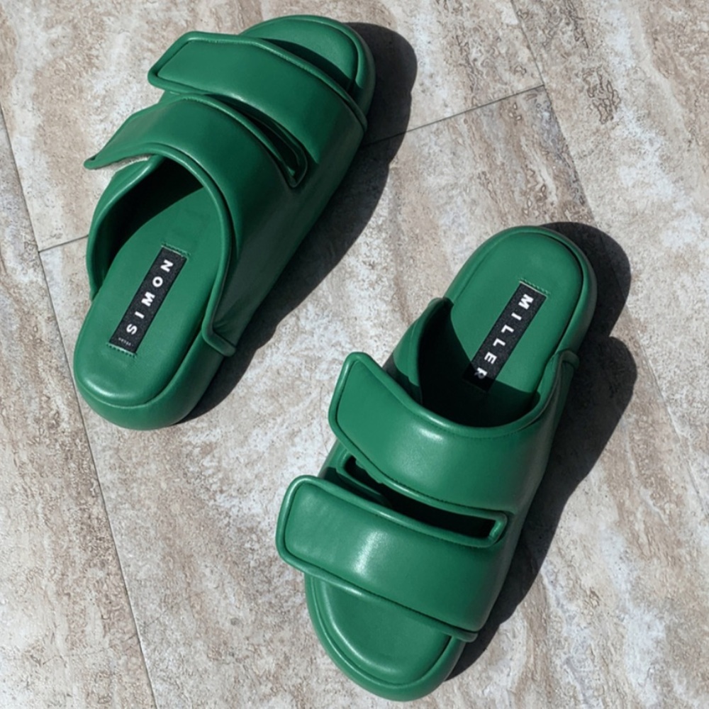 Vegan Cro Slide in Green Amazon